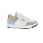 Tênis Street Infantil Masculino Velcro Duplo Branco/Cinza/Azul