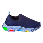 Tênis Infantil Masculino Calce Fácil Azul Com Led