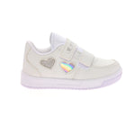 Tênis Street Infantil Feminino Coração Branco/Prata