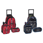 Kit Escolar Menino Mochila Rodinha Lancheira Estojo