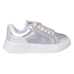 Tênis Infantil Feminino Casual Com Pingentes Prata