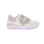 Tênis Infantil Street Feminino Coração Glitter Branco/Prata