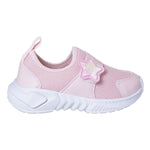 Tênis Infantil Feminino Rosa com Estrela e Calce Fácil