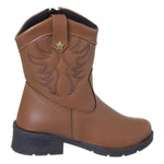 Bota Infantil Menina Texana Cano Curto Boiadeira Caramelo