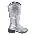Bota Infantil Menina Texana Boiadeira Cano Alto Prata
