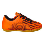 Tênis Chuteira Futsal Infantil Laranja E Preto