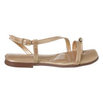 Sandália Infantil Feminina De Dedo Tiras Cruzadas Dourada