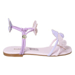 Sandália Infantil Feminina Borboleta Rosa Candy Metalizada