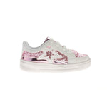 Tênis Infantil para Menina Elástico Estelar Glitter Branco/Rosa