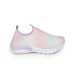 Tênis Infantil Feminino Calce Fácil Super Leve Lilás/Tie Dye