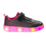Tênis Infantil Feminino Calce Fácil Solado Led Preto