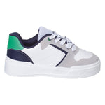 Tênis Infantil Masculino Casual Moda Branco Marinho