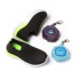 Tênis Infantil Calce Fácil Meninos Preto Verde + Chaveiro Bobi-Fun Cores Sortidas