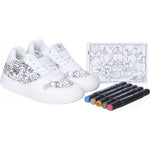 Tênis Infantil De Colorir + Kit 5 Canetinhas Confortável Original