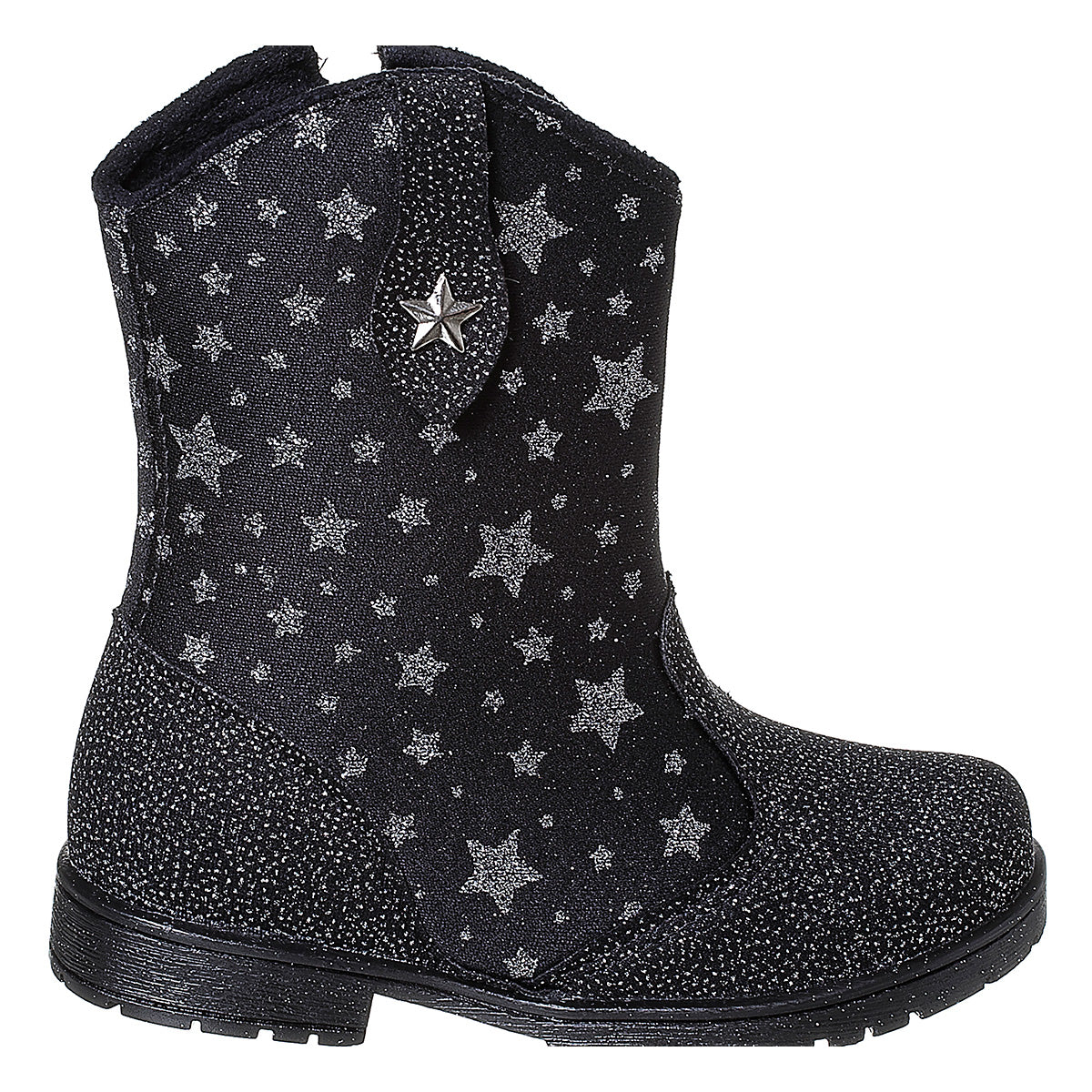 Bota Infantil Feminina Estrelas Brilhante Elegante