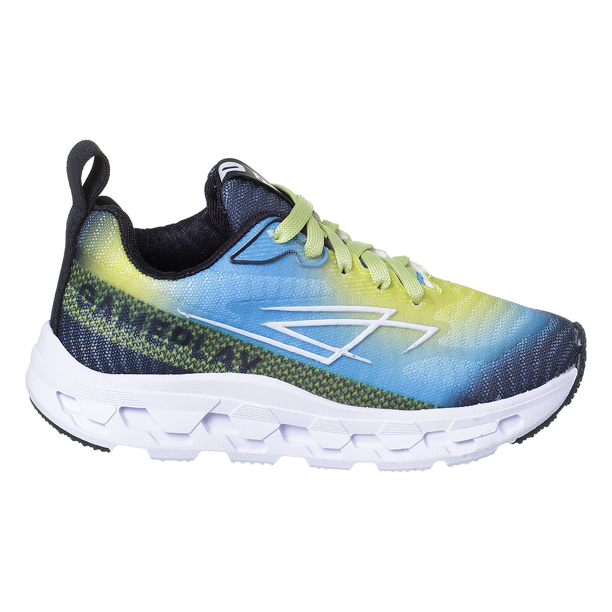 Tênis Infantil Esportivo Unissex Menino Menina Confortável Leve Amarelo/Azul Neon