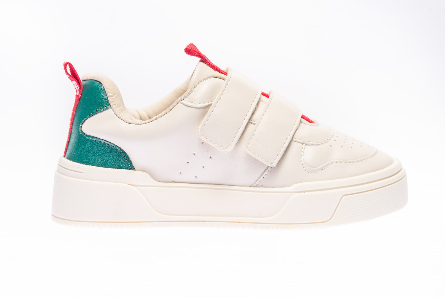 Tênis Infantil Masculino Casual Com Fechamento Duplo Branco