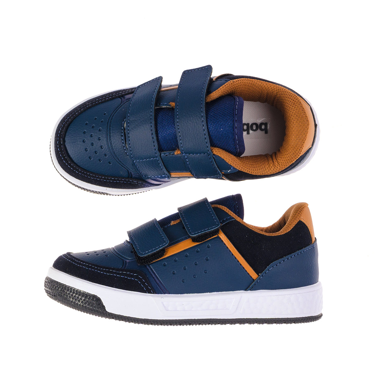 Tênis Street Infantil Masculino Velcro Duplo Marinho/Castor