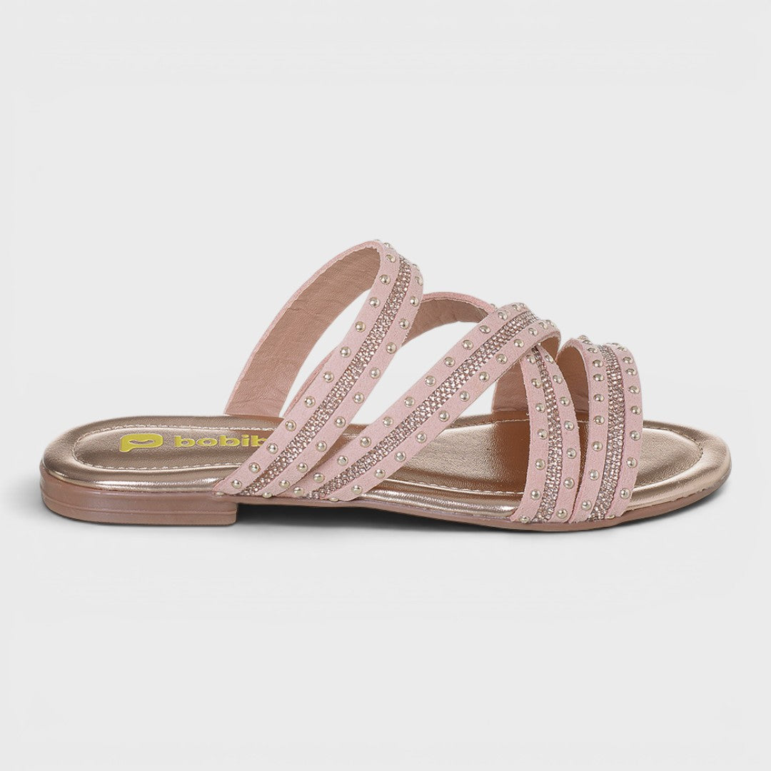 Sandália Infantil Feminina Strass Brilho Menina Cobre