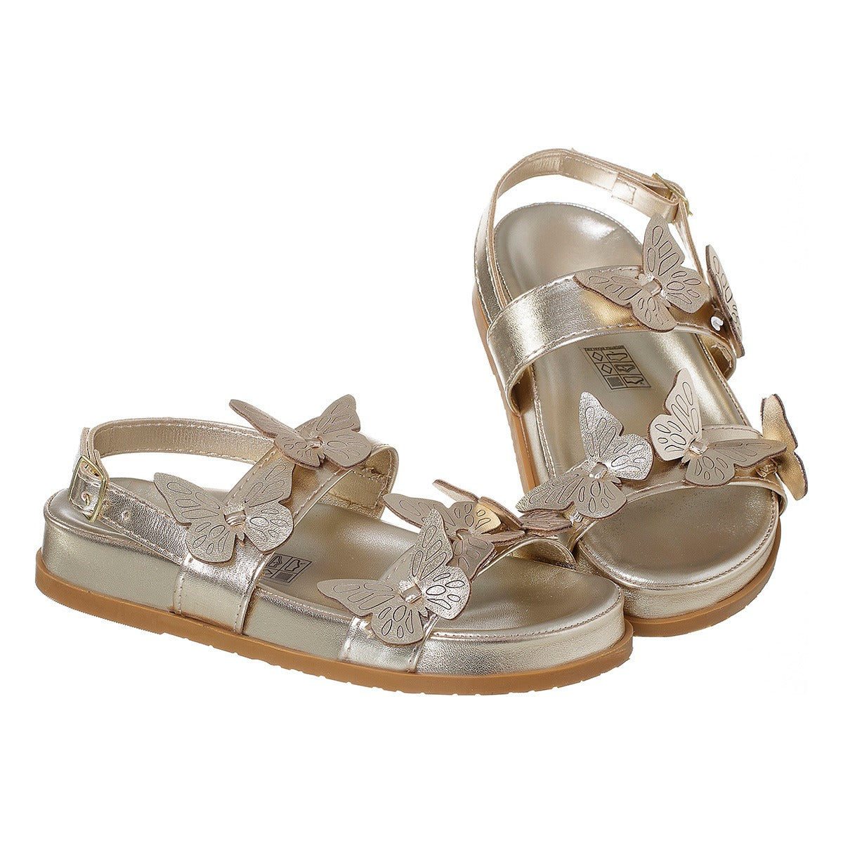 Sandália Birken Infantil Feminina Borboleta Dourada