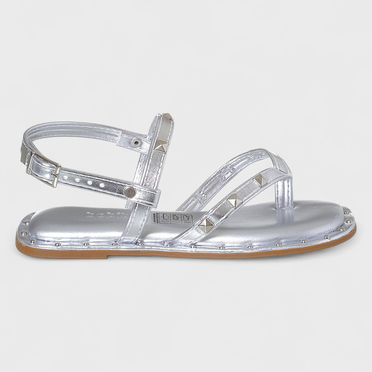 Sandália Infantil Feminina Rasteira Com Spikes