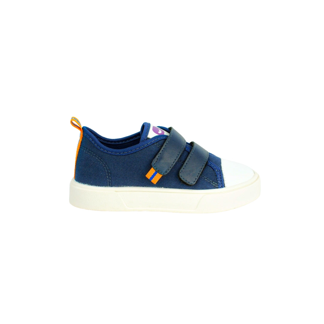 Tênis Infantil Masculino Lona Velcro Duplo Charlie Marinho