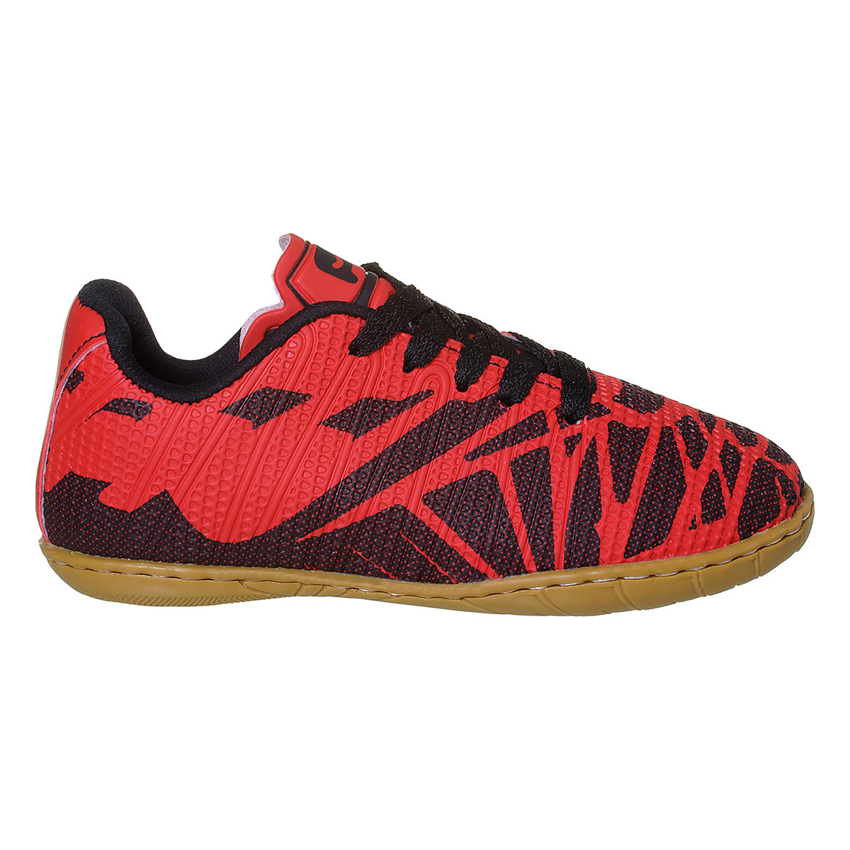 Tênis Chuteira Futsal Infantil Preto E Vermelho