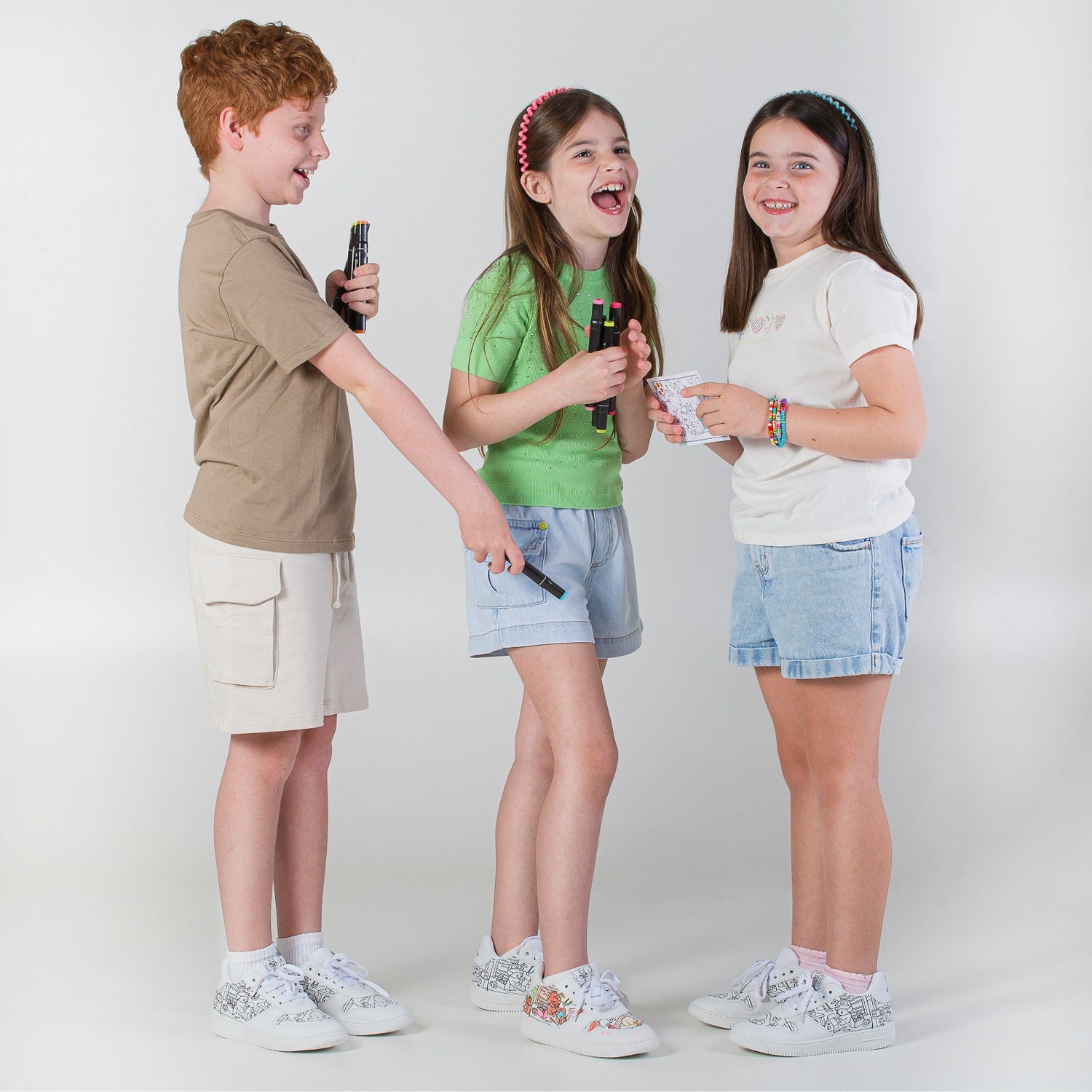 Tênis Infantil De Colorir + Kit 5 Canetinhas Confortável Original