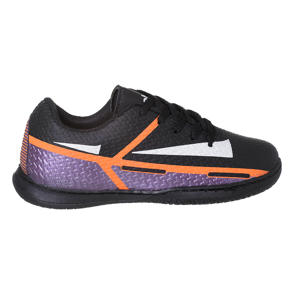 Tênis Infantil Masculino Futsal Futebol De Salão Original Preto/Roxo