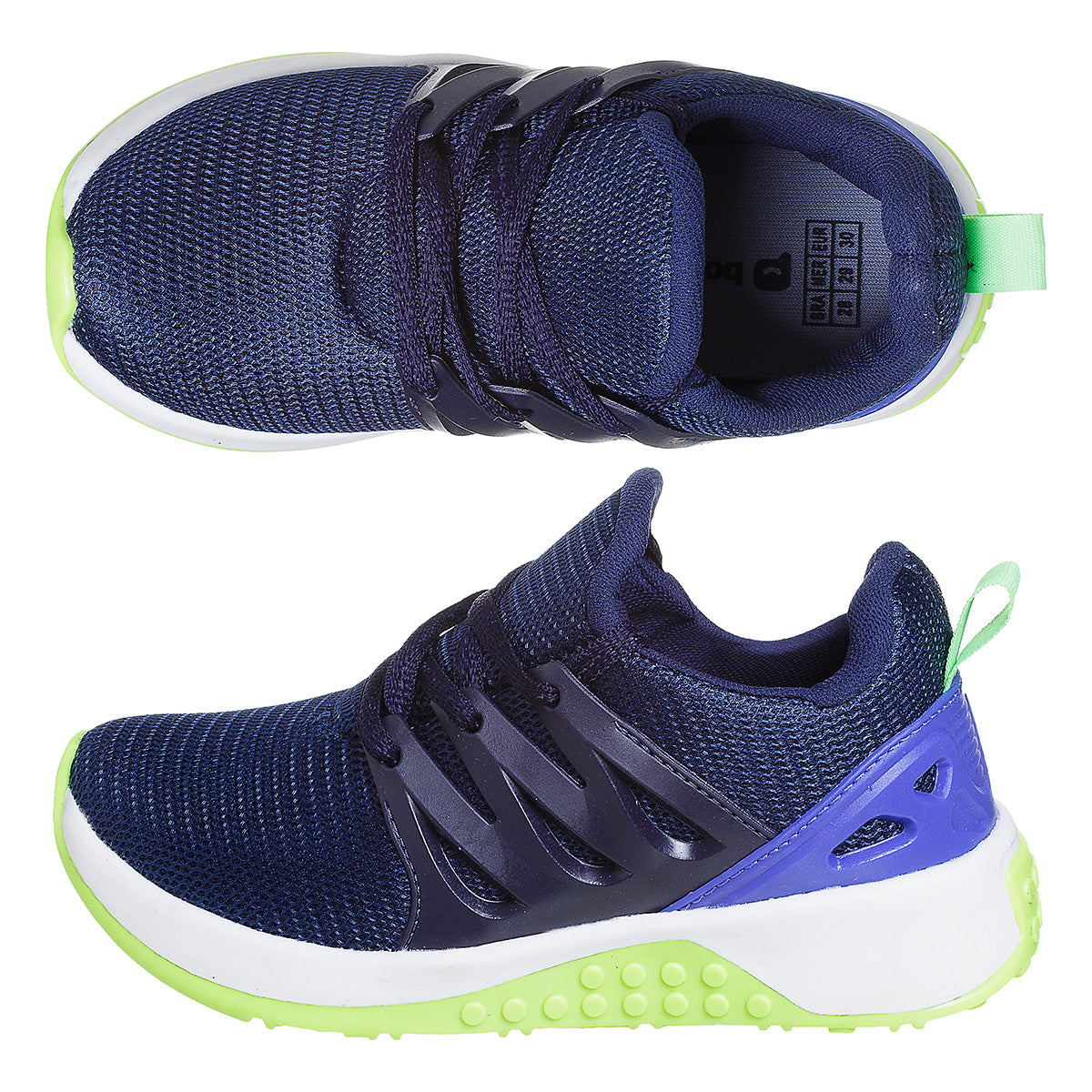 Tênis Infantil Masculino Esportivo Azul Marinho E Verde