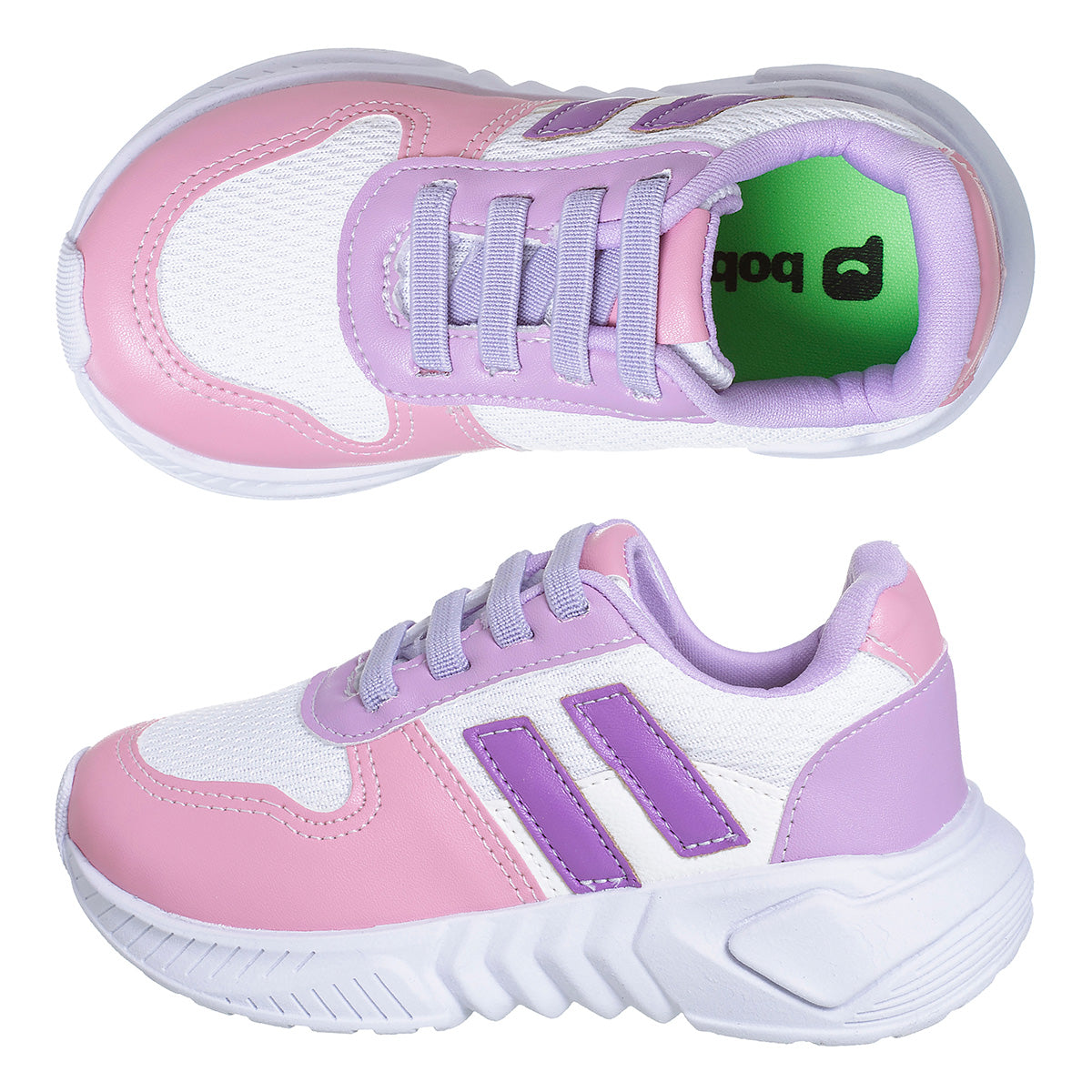 Tênis Infantil Feminino Menina Casual Confortável Original Lilás/Rosa