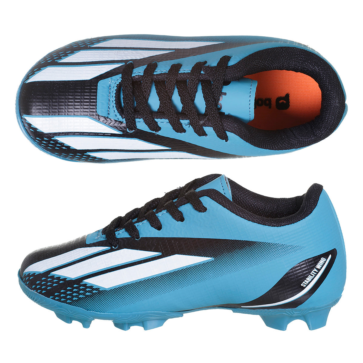 Chuteira Infantil De Cravo Campo Masculino Azul