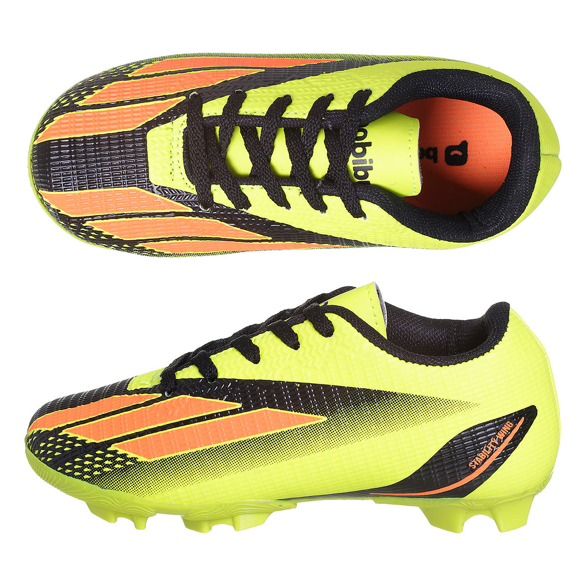 Chuteira Infantil De Cravo Campo Masculino Amarelo Neon