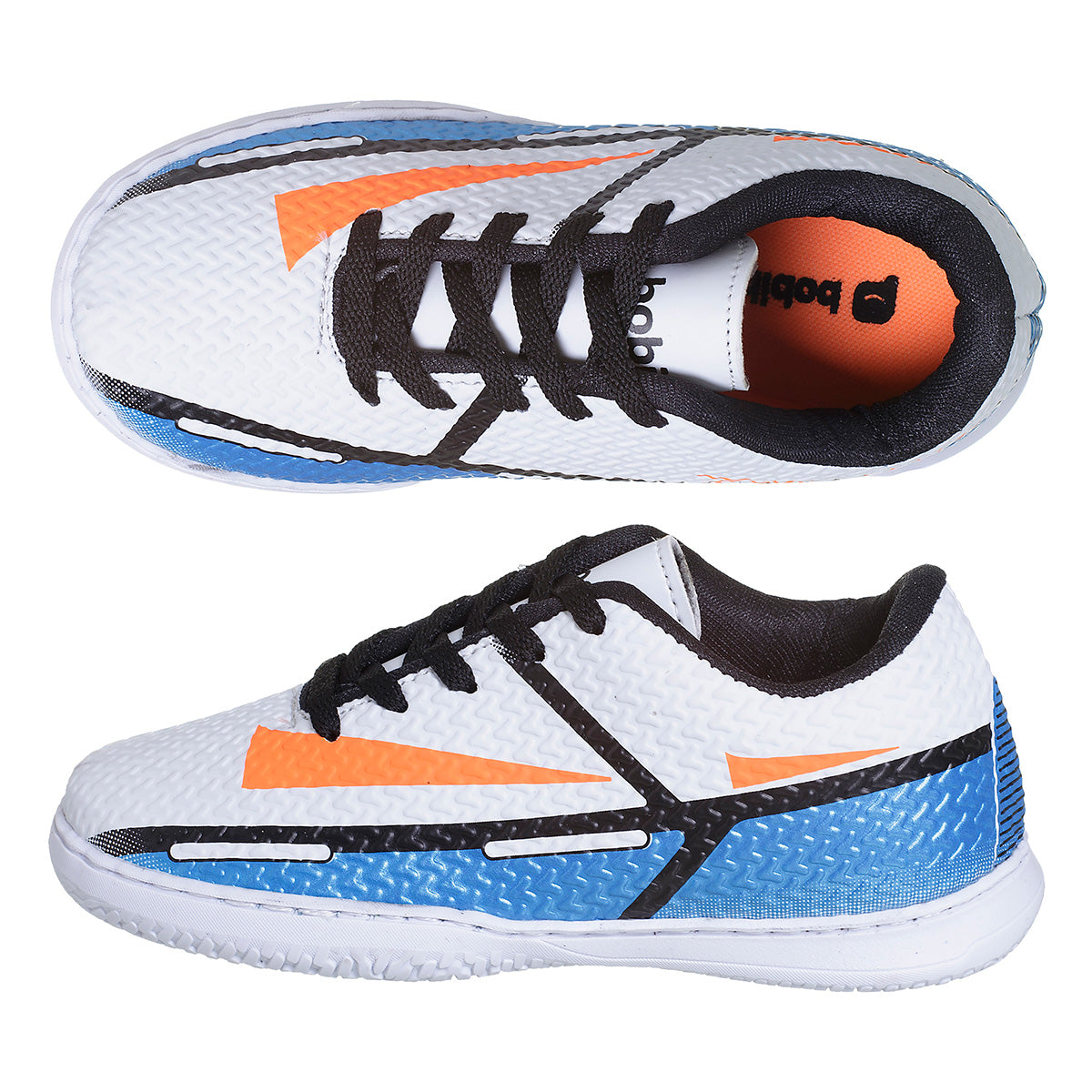 Tênis Infantil Masculino Futsal Futebol De Quadra Original Branco