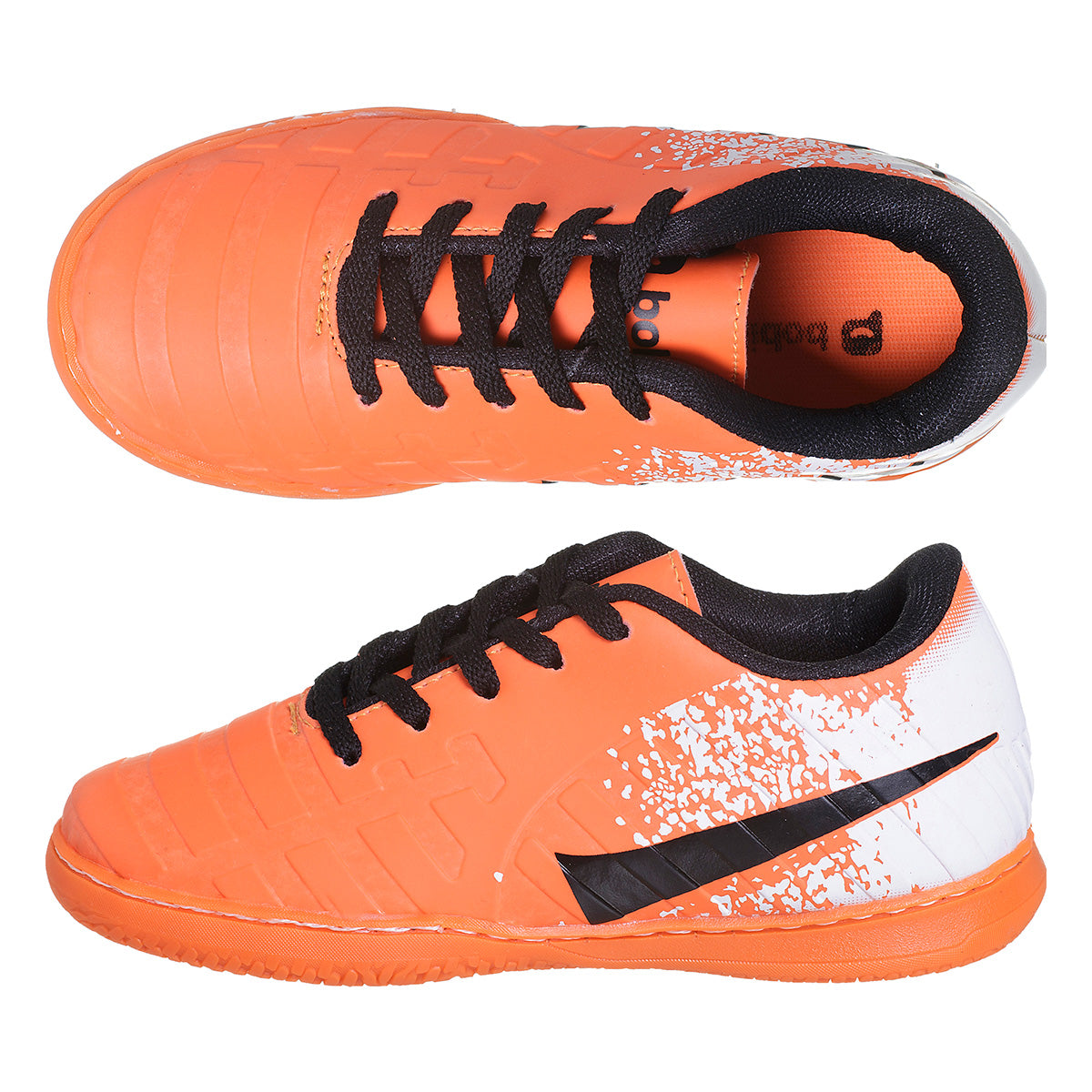 Tênis Infantil Masculino Futsal Futebol Indoor Original Laranja