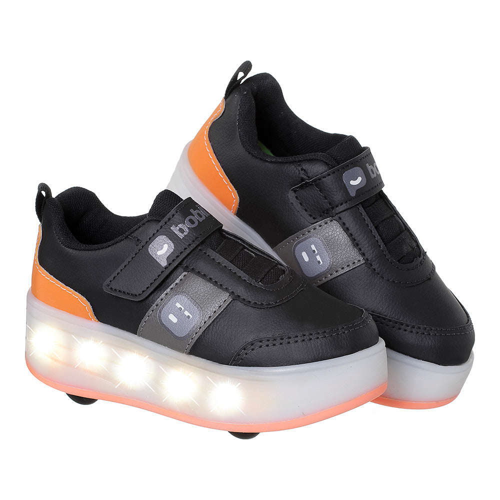 Tênis Infantil Masculino Com Rodinha Removível Led Preto