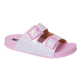 Sandália Birken Infantil Feminina Fivela Dupla Rosa