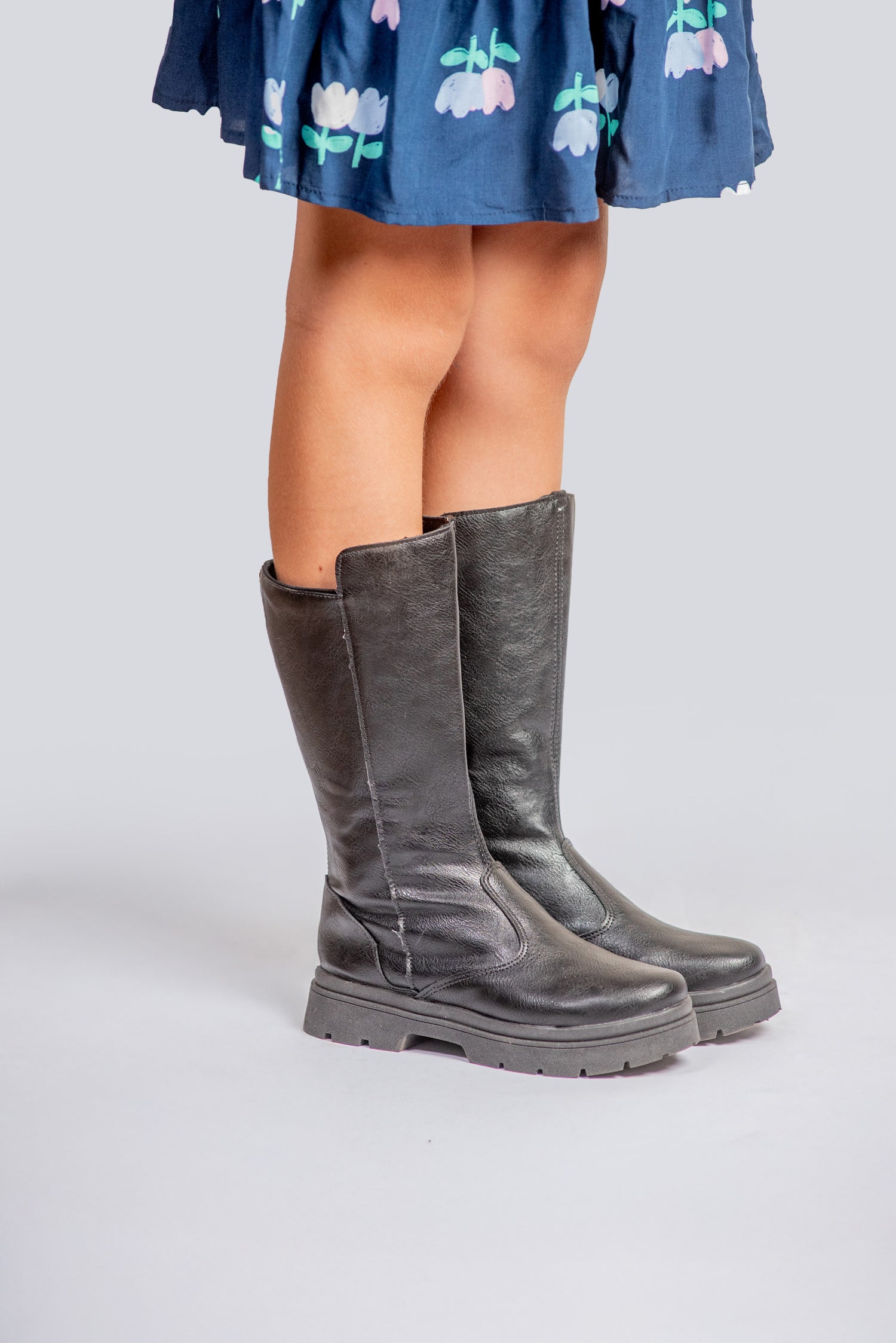 Bota Infantil Menina Montaria Boiadeira Cano Alto Preto