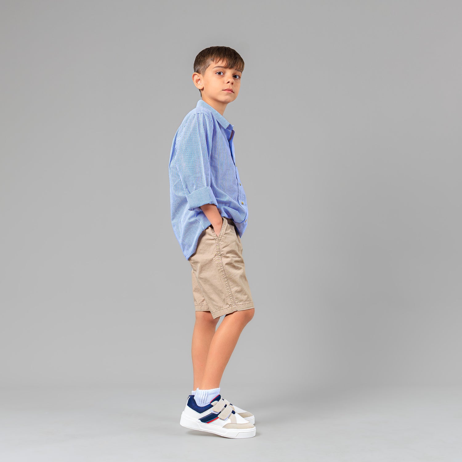 Tênis Infantil Masculino Casual Fechamento Duplo Confortável