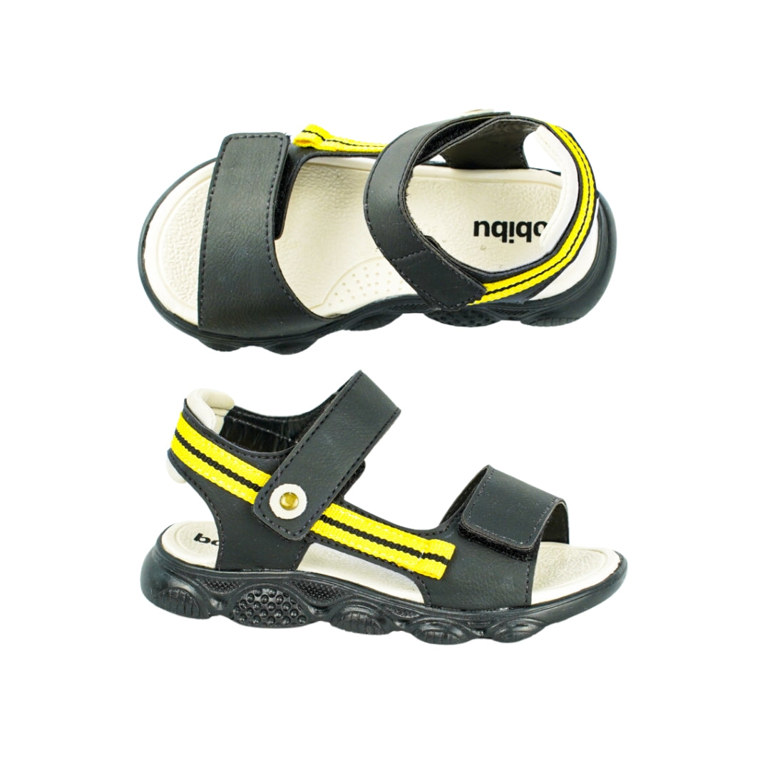 Papete Infantil Masculina Fechamento Velcro Preto