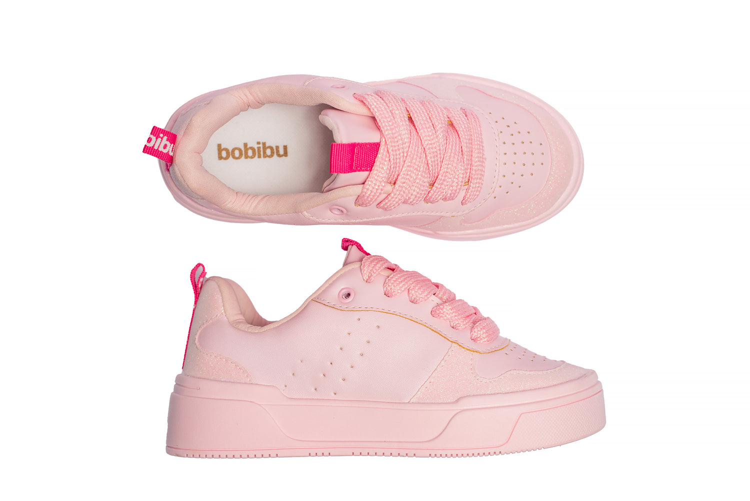 Tenis Infantil Feminino Rosa Com Cadarço