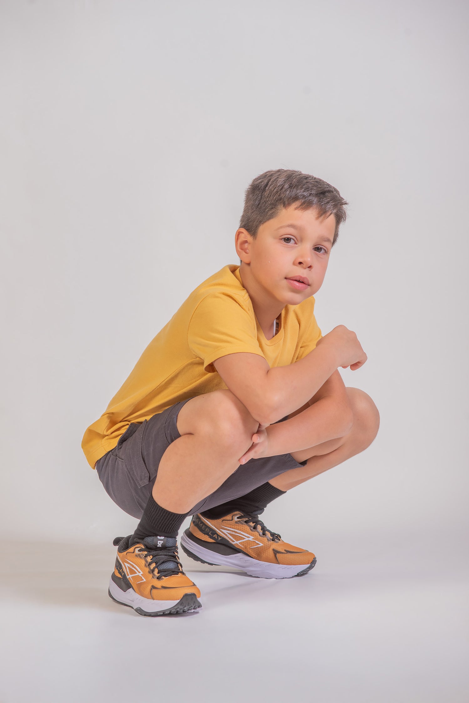 Tênis Infantil Esportivo Unissex Performance Confortável Macio Amarelo