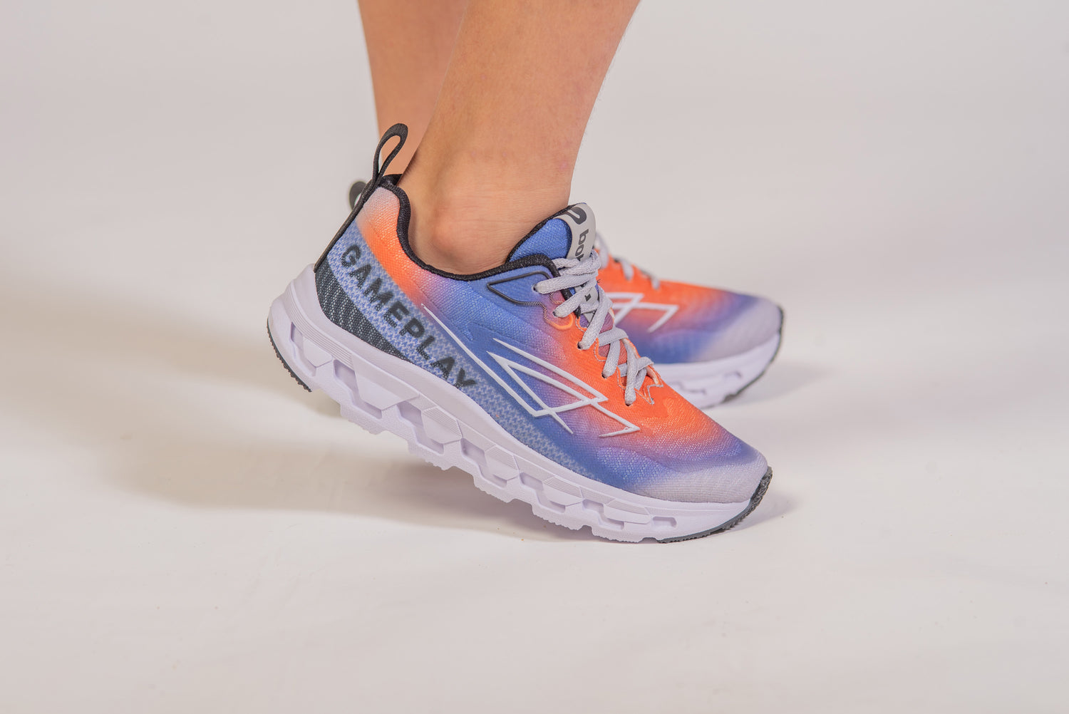 Tênis Infantil Esportivo Unissex Menino Menina Confortável Leve Azul/Laranja/Cinza