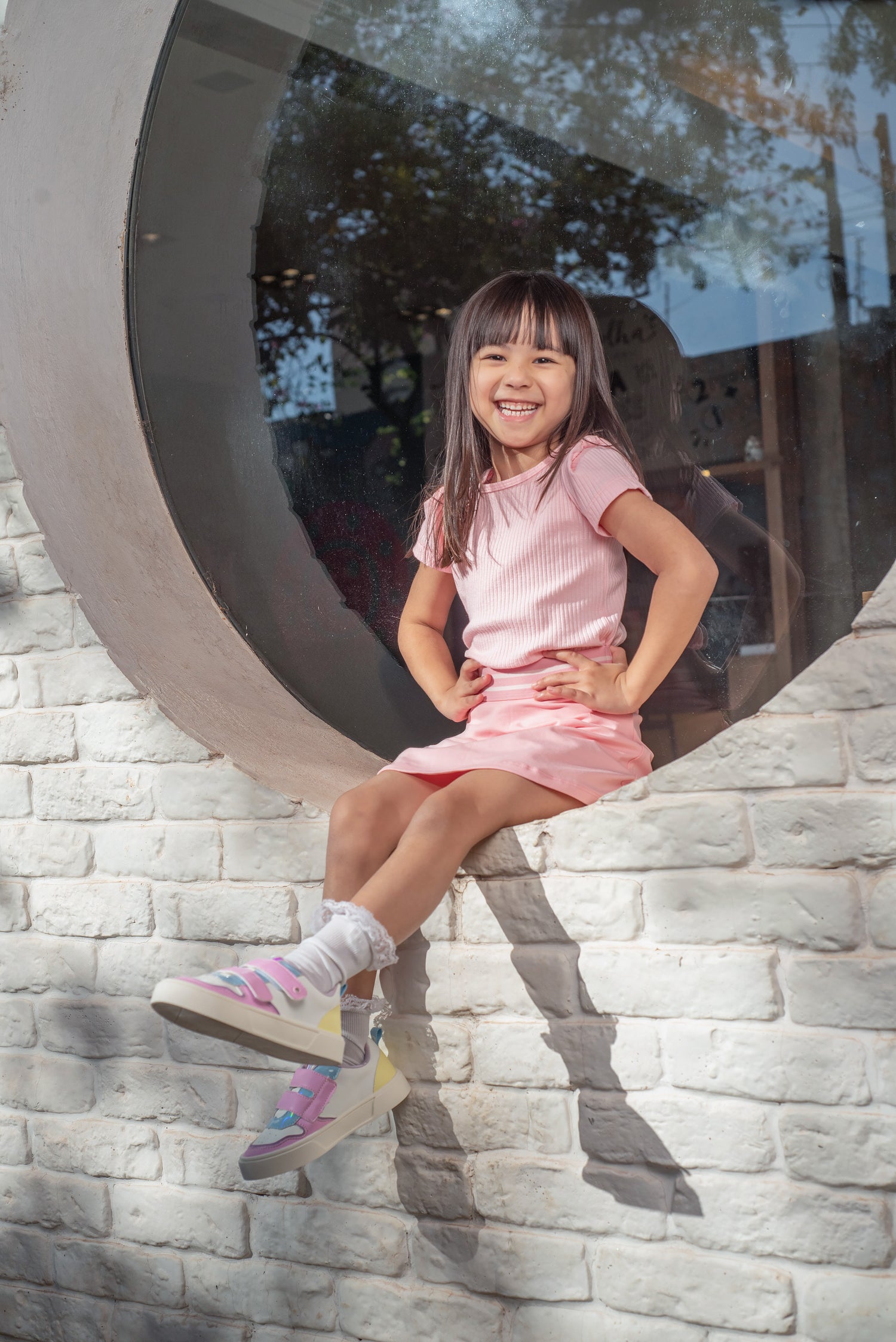 Tênis Infantil Feminino Com Fechamento Duplo Colorido