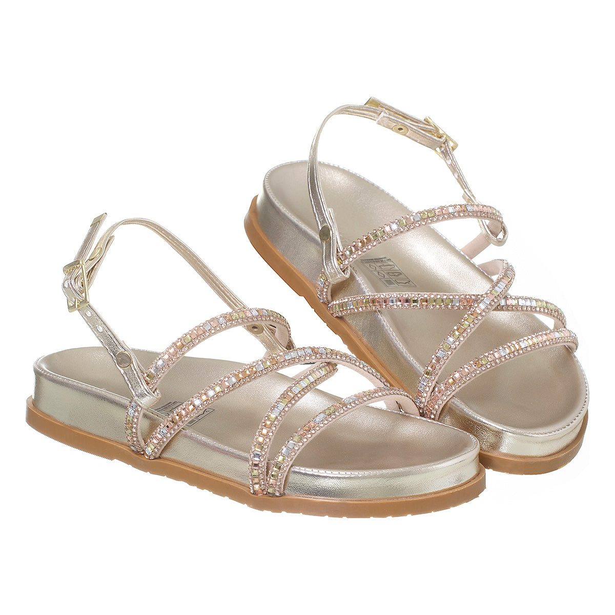 Sandália Birken Infantil Feminina Papete Menina Strass Macia