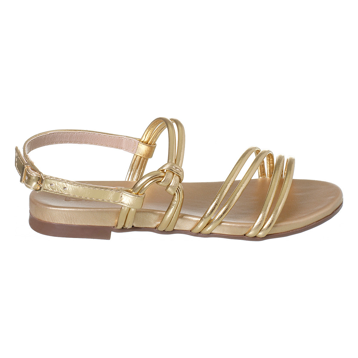 Sandália Infantil Feminina Solado Birken Com Tiras Dourada