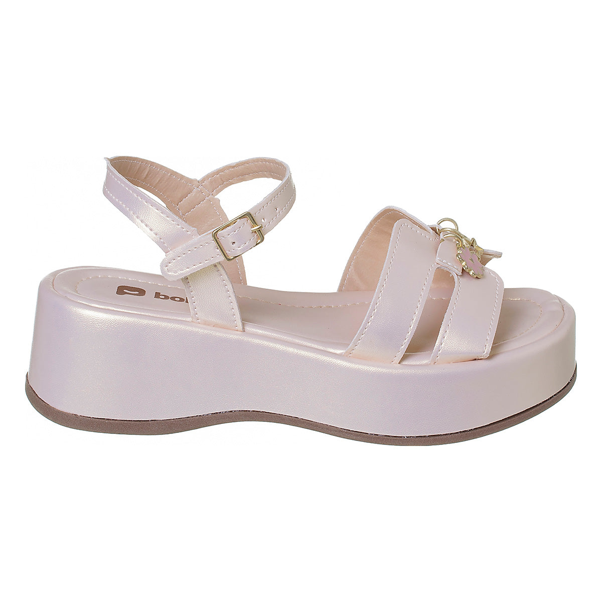 Sandália Infantil Feminina Salto Plataforma Rose