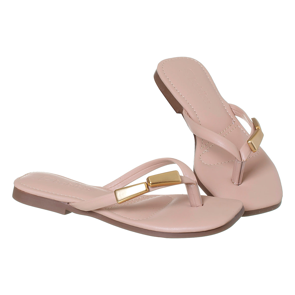 Sandália Infantil Feminina Rosa Detalhe Dourado Confortável