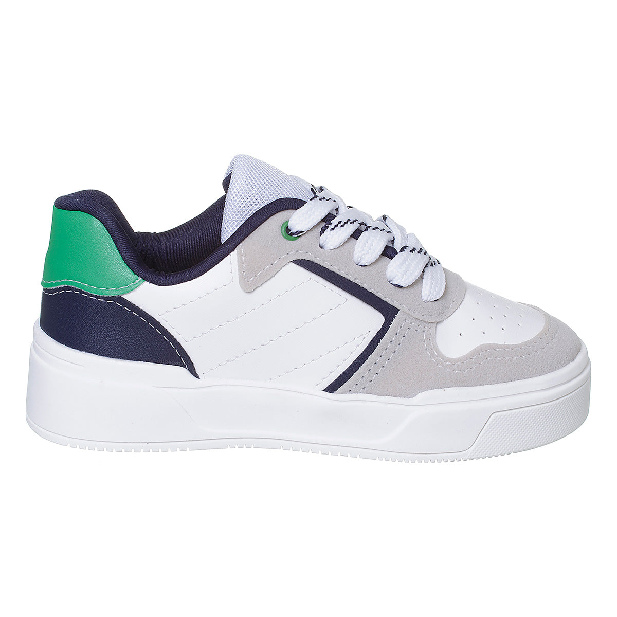 Tênis Infantil Masculino Casual Moda Branco Marinho