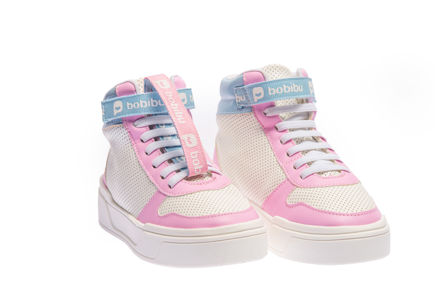Tênis Infantil Feminino Cano Alto Branco/Rosa